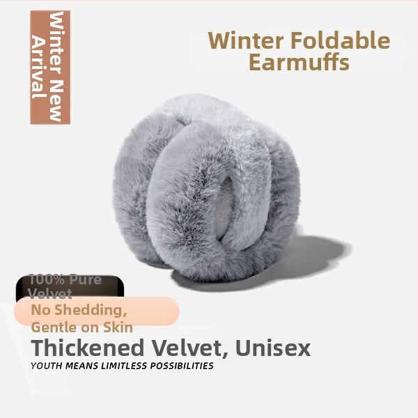 Unisex κουκούλες για τα αυτιά από γούνα κουνελιού - πτυσσόμενες, ζεστές για ενήλικες, εξωτερική χρήση τον χειμώνα