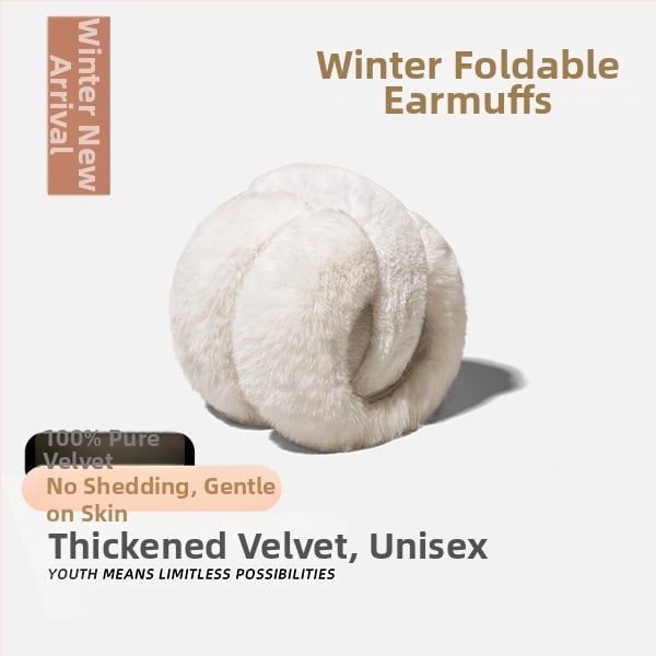 Unisex κουκούλες για τα αυτιά από γούνα κουνελιού - πτυσσόμενες, ζεστές για ενήλικες, εξωτερική χρήση τον χειμώνα