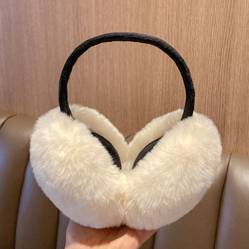 Χειμερινά γούνινα καλύμματα αυτιών από βαμβάκι, κορεατικού στυλ, μονόχρωμα, unisex, φθινοπωρινά-χειμερινά