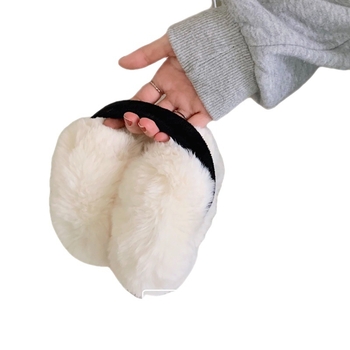 Χειμερινά γούνινα καλύμματα αυτιών από βαμβάκι, κορεατικού στυλ, μονόχρωμα, unisex, φθινοπωρινά-χειμερινά