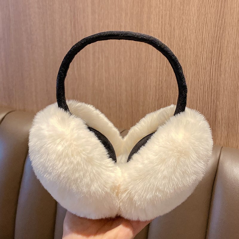 Χειμερινά γούνινα καλύμματα αυτιών από βαμβάκι, κορεατικού στυλ, μονόχρωμα, unisex, φθινοπωρινά-χειμερινά