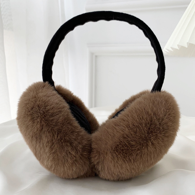 Χειμερινά γούνινα καλύμματα αυτιών από βαμβάκι, κορεατικού στυλ, μονόχρωμα, unisex, φθινοπωρινά-χειμερινά