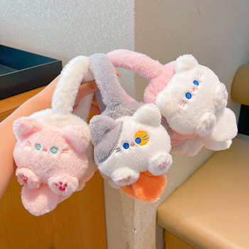 Παιδικά earmuffs, cartoon σχέδιο, Back-Wearing στυλ, συνθετική γούνα λαγουδάκι, χειμώνας ζεστασιά