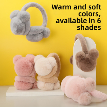 Κουκούλες αυτιών από βελούδινο ύφασμα για ενήλικες γυναίκες, ζεστασιά το χειμώνα, μινιμαλιστικό στυλ
