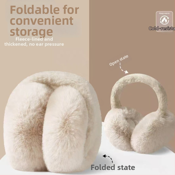 Earmuffs από plush, unisex, για χειμώνα, αναδιπλούμενα, διατηρούν τη θερμότητα