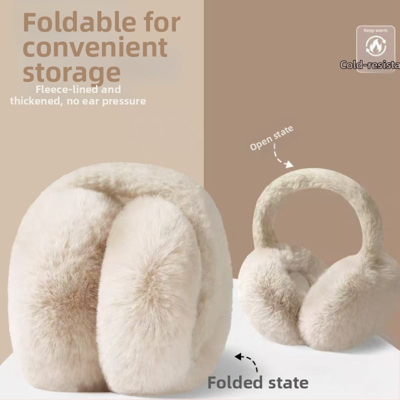 Earmuffs από plush, unisex, για χειμώνα, αναδιπλούμενα, διατηρούν τη θερμότητα