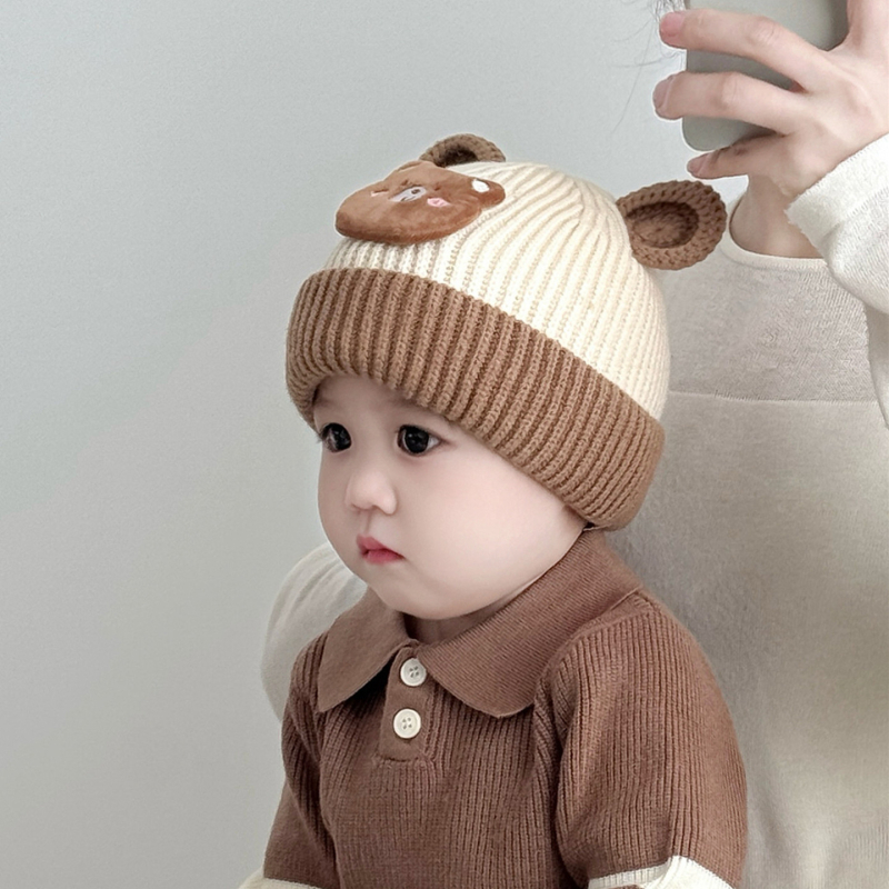 Kootud beebi talvemüts, kupolkujuline kuju, tuulekindel, sobib 0-6 kuu vanusele, 2025. aasta sügise väljaanne