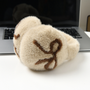 Ωτοασπίδες με φιόγκο από plush (Χειμώνας; Plush; Για ενήλικες; Θερμές; 2024)