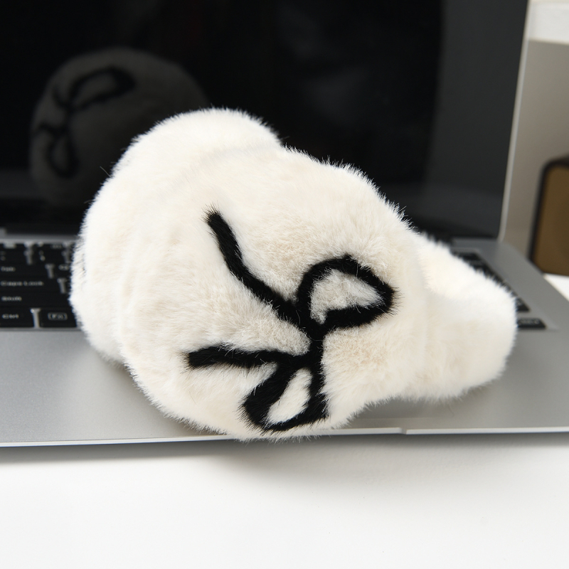 Ωτοασπίδες με φιόγκο από plush (Χειμώνας; Plush; Για ενήλικες; Θερμές; 2024)