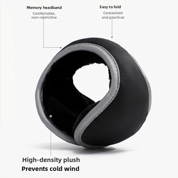 Zimné chrániče uší pre dospelých, unisex, zadné upevnenie, minimalistický štýl, polyestrové vlákno, vonkajšie použitie, teplé