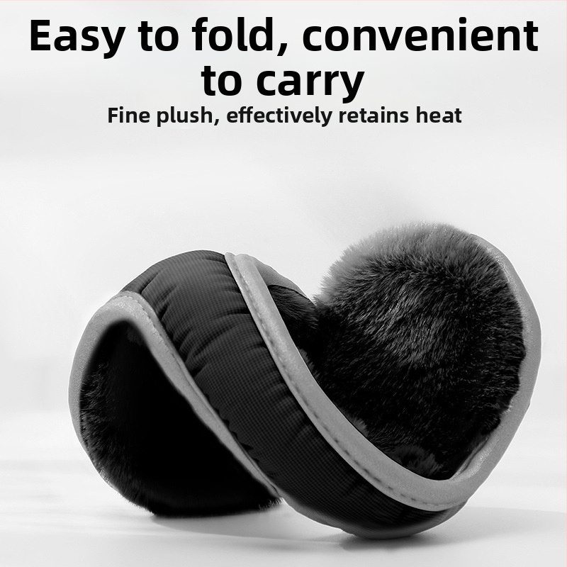 Zimné chrániče uší pre dospelých, unisex, zadné upevnenie, minimalistický štýl, polyestrové vlákno, vonkajšie použitie, teplé