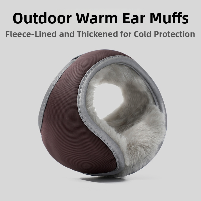 Zimné chrániče uší pre dospelých, unisex, zadné upevnenie, minimalistický štýl, polyestrové vlákno, vonkajšie použitie, teplé