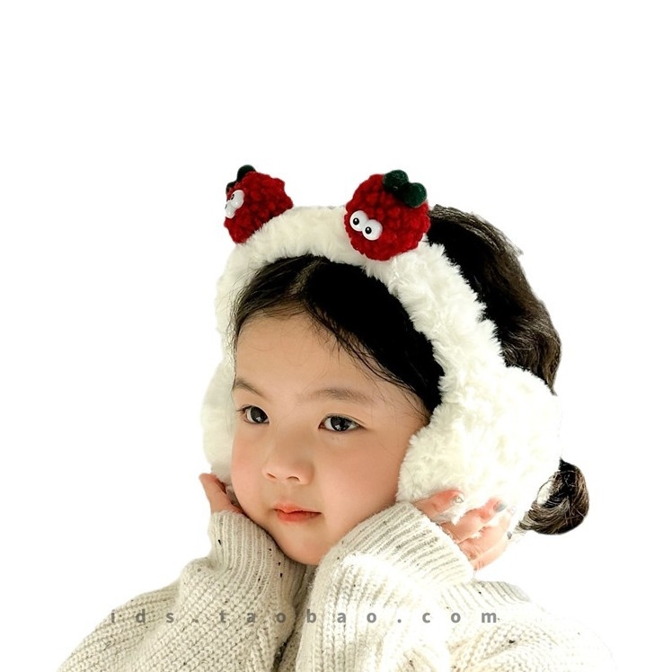 Παιδικός χειμωνιάτικος βελούδινος θερμαντήρας αυτιών — καρτούν μοτίβο, βασικό-χαριτωμένο στυλ, διατηρεί τα αυτιά ζεστά