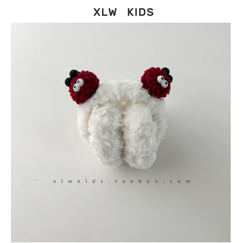 Παιδικός χειμωνιάτικος βελούδινος θερμαντήρας αυτιών — καρτούν μοτίβο, βασικό-χαριτωμένο στυλ, διατηρεί τα αυτιά ζεστά