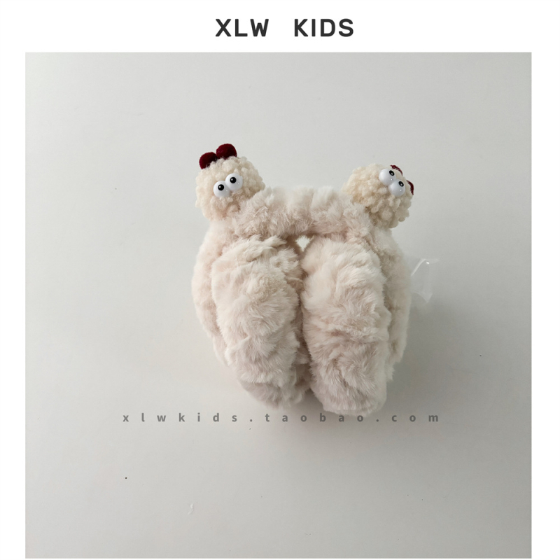 Παιδικός χειμωνιάτικος βελούδινος θερμαντήρας αυτιών — καρτούν μοτίβο, βασικό-χαριτωμένο στυλ, διατηρεί τα αυτιά ζεστά