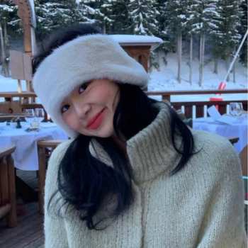 Protecții pentru urechi pluș, montate pe cap, unisex, monocrome, pentru iarnă și toamnă