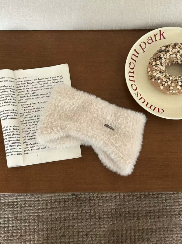 Protecții pentru urechi pluș, montate pe cap, unisex, monocrome, pentru iarnă și toamnă