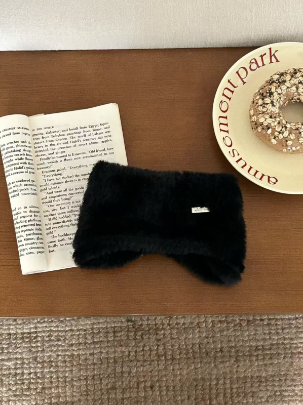 Protecții pentru urechi pluș, montate pe cap, unisex, monocrome, pentru iarnă și toamnă