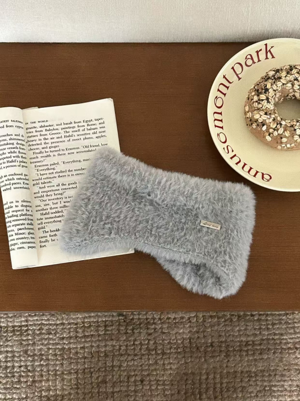 Protecții pentru urechi pluș, montate pe cap, unisex, monocrome, pentru iarnă și toamnă