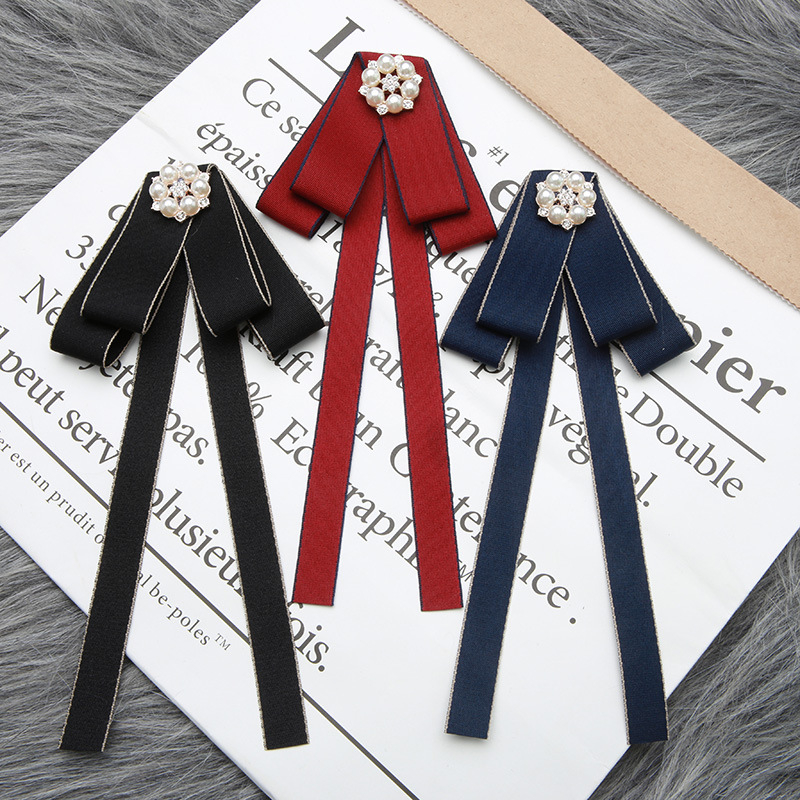 Női nyakkendőcsipesz – Koreai stílus, gallér virág brooch, egyszínű mintázat