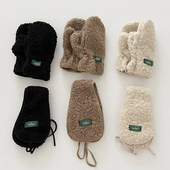 Zimski set zaštite za uši i rukavice - unisex, odrasli, osnovni stil, jednobojan