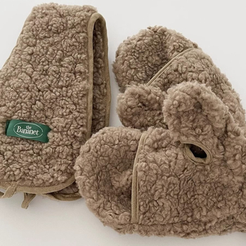 Zimski set zaštite za uši i rukavice - unisex, odrasli, osnovni stil, jednobojan