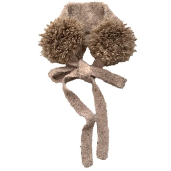 Зимни ушни защити – топли и удебелени, плетена лента с точков модел, сгъваеми и универсални, за външни условия, полиестер