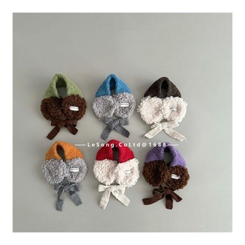 Корейски стил зимни детски ушни защити – вълна, карикатурен мотив, пазят топлината, унисекс