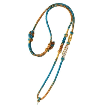 Ručno pleteni ogrlica s čvorom mira, ručno izrađena lanac, unisex, kineski stil