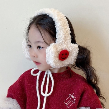 Плетени ушни предпазители за възрастни, унисекс, карикатурен модел, флис, зимна топлина