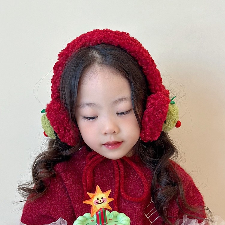 Плетени ушни предпазители за възрастни, унисекс, карикатурен модел, флис, зимна топлина