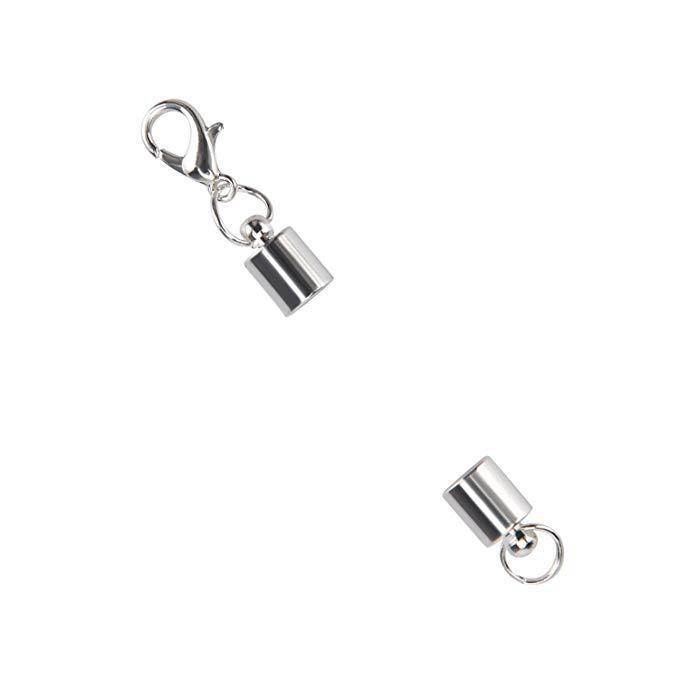 Цилиндрична магнитна закопчалка за бижута – 12-частен DIY комплект, сплав, електропокритие