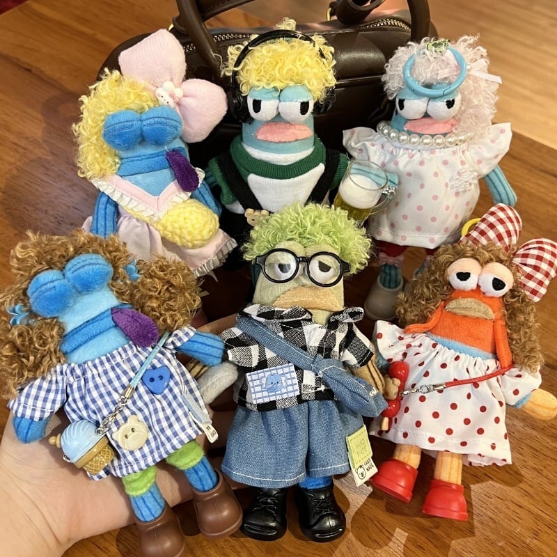 Beechburg Ugly Fish serijos pūkuotas raktų pakabukas, animacinio stiliaus, medžiaga: pūkų audinys, įprasta pakuotė