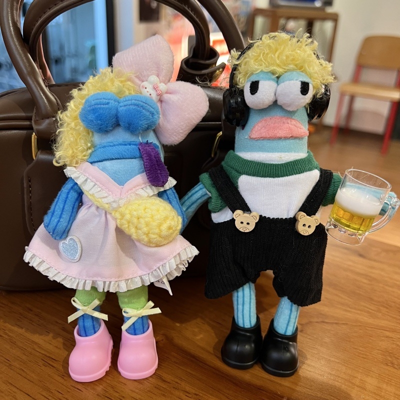 Beechburg Ugly Fish serijos pūkuotas raktų pakabukas, animacinio stiliaus, medžiaga: pūkų audinys, įprasta pakuotė