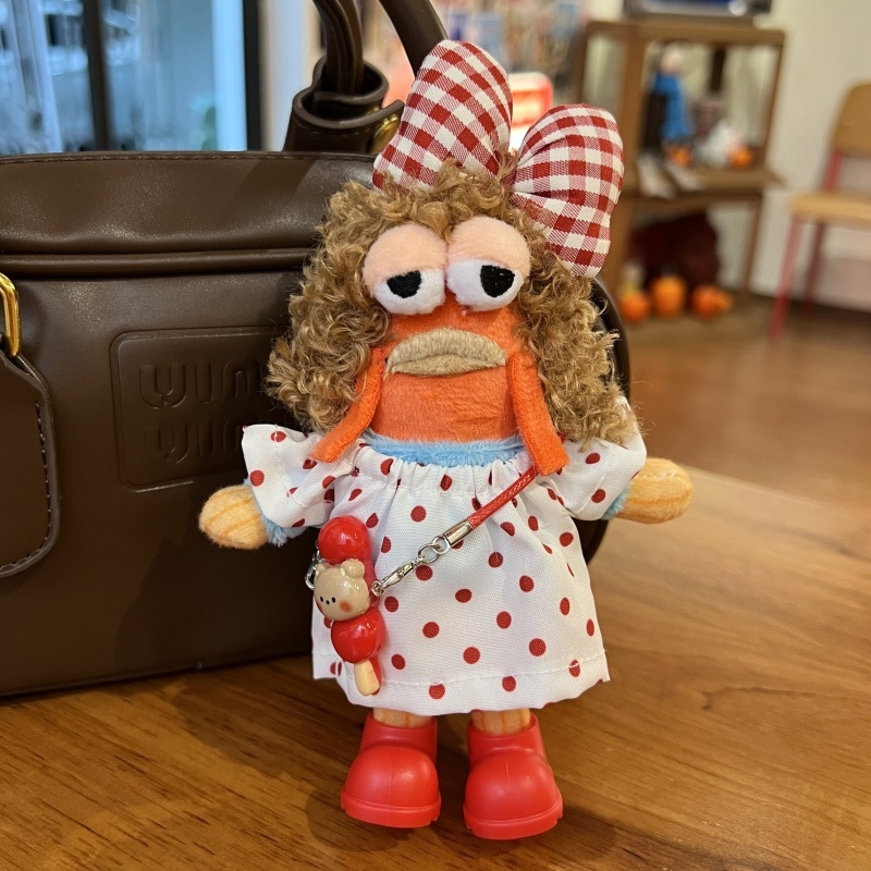 Beechburg Ugly Fish serijos pūkuotas raktų pakabukas, animacinio stiliaus, medžiaga: pūkų audinys, įprasta pakuotė