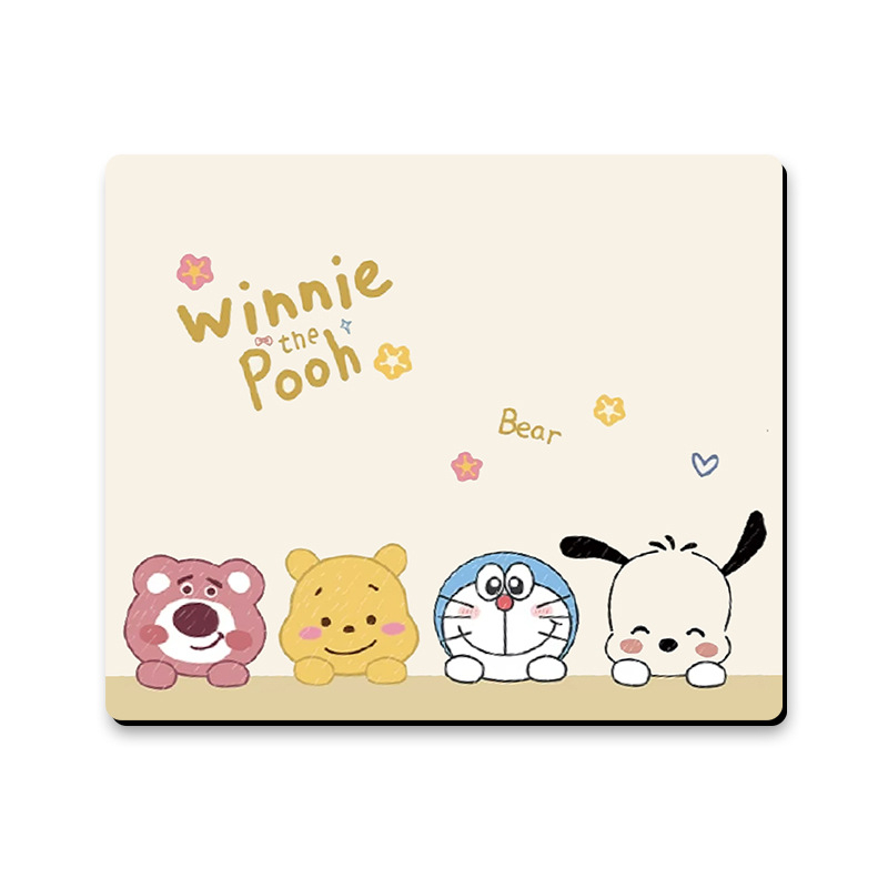 Малка подложка – квадратна подложка, естествена гума, анти-плъзгане, термопечат, офисен настолен мат