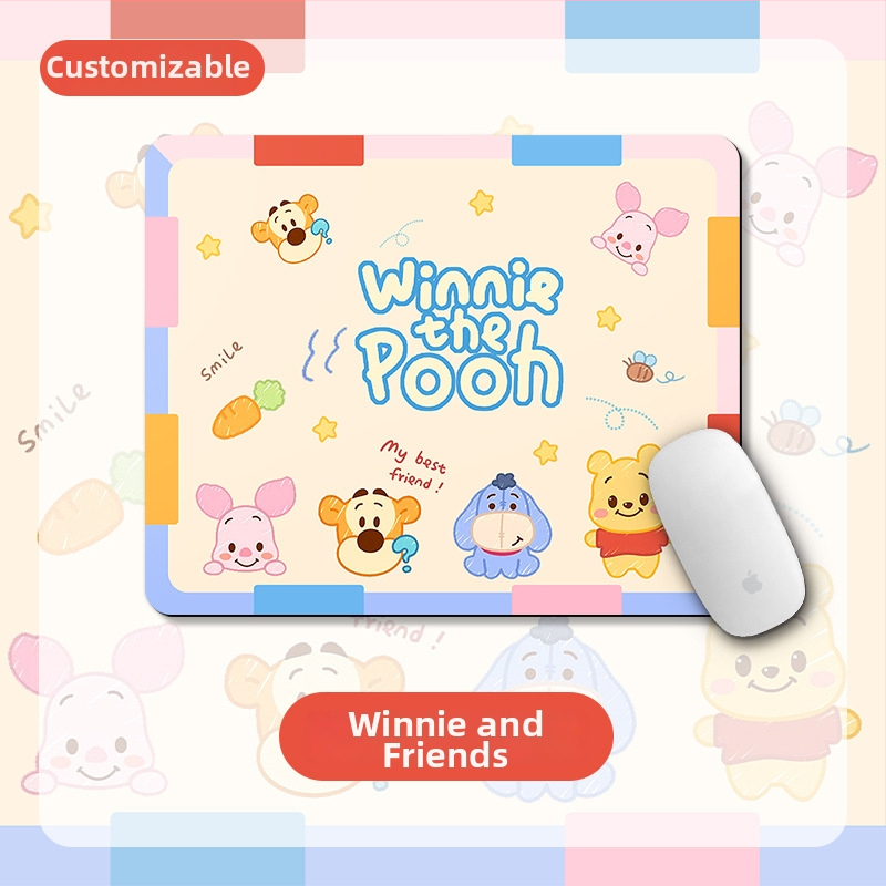 Малка подложка – квадратна подложка, естествена гума, анти-плъзгане, термопечат, офисен настолен мат