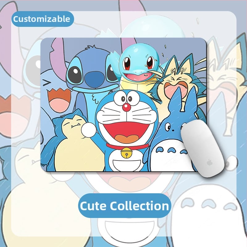 Малка подложка – квадратна подложка, естествена гума, анти-плъзгане, термопечат, офисен настолен мат