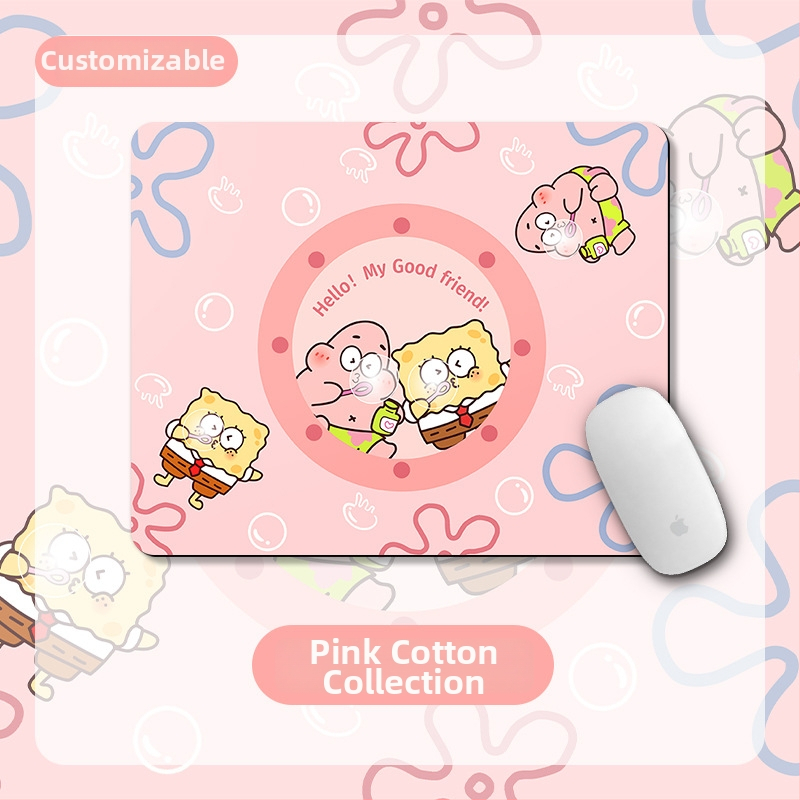 Малка подложка – квадратна подложка, естествена гума, анти-плъзгане, термопечат, офисен настолен мат