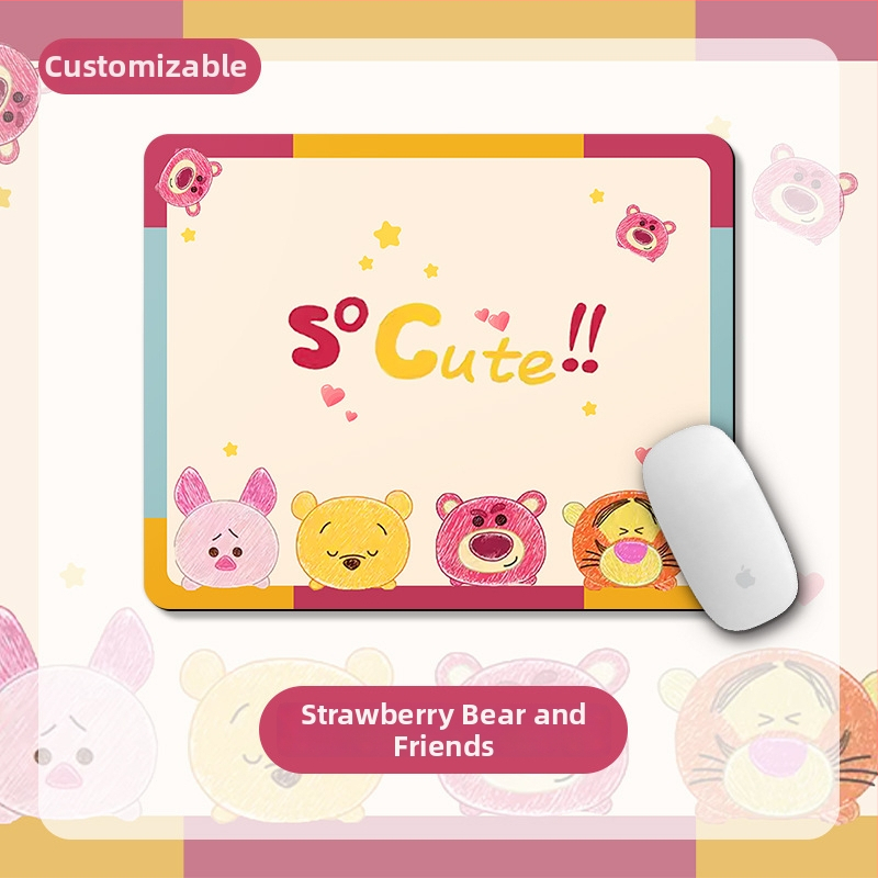 Малка подложка – квадратна подложка, естествена гума, анти-плъзгане, термопечат, офисен настолен мат