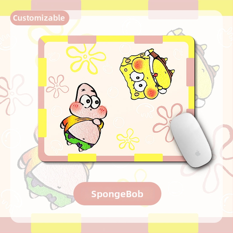 Малка подложка – квадратна подложка, естествена гума, анти-плъзгане, термопечат, офисен настолен мат