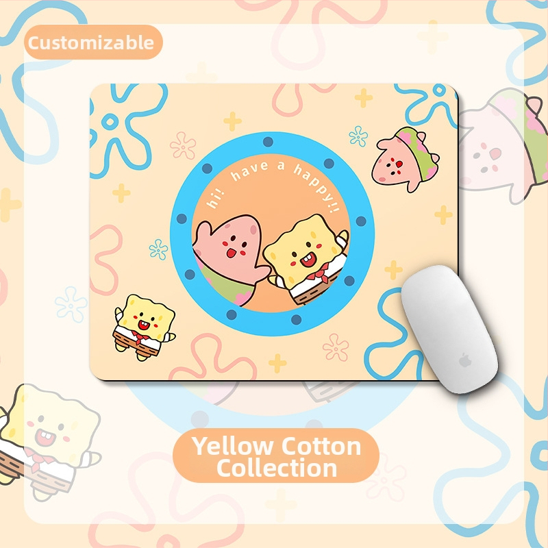 Малка подложка – квадратна подложка, естествена гума, анти-плъзгане, термопечат, офисен настолен мат