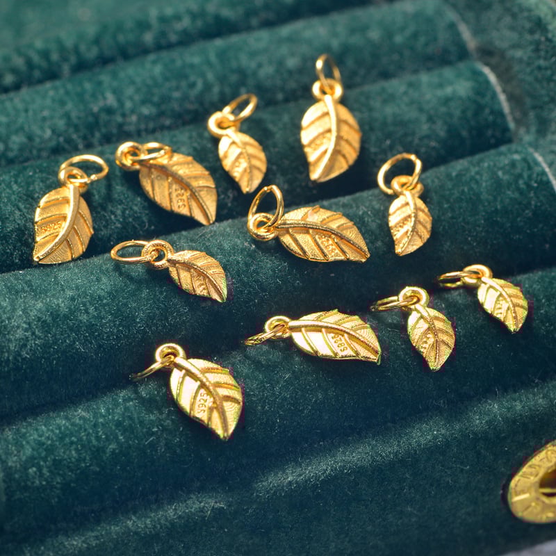 925 сребърни DIY аксесоари за гривна — дизайн с ветви и листа, електроплатинг, код Jh-54