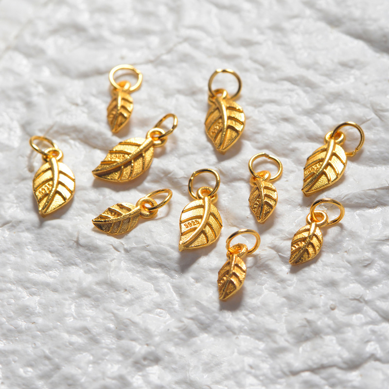 925 сребърни DIY аксесоари за гривна — дизайн с ветви и листа, електроплатинг, код Jh-54