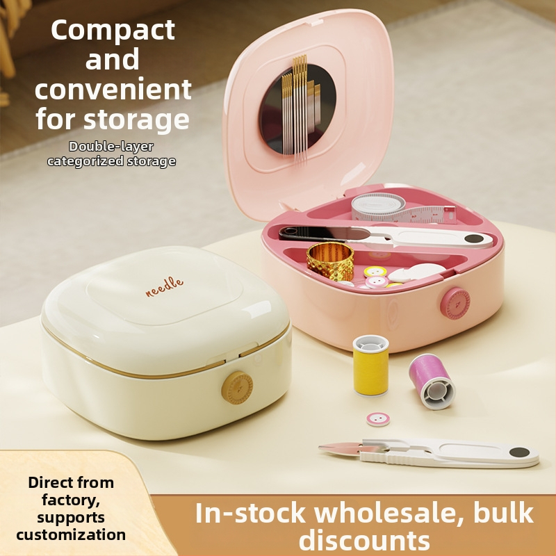 Magnētinė siuvimo dėžutė, nešiojama ir daugiafunkcinis komplektas, 108 dalių, 260 g