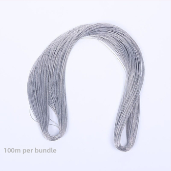 Metalinė siūlė, 8 gijų pluoštas, apvali, poliesteris, skirta pakabinamoms etiketėms ir dovanų įvyniojimui, blizganti