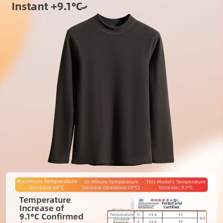 Pánska termálna súprava spodného prádla s kašmírom, extra hrubá, bezšvová, pulóver, štíhla silueta