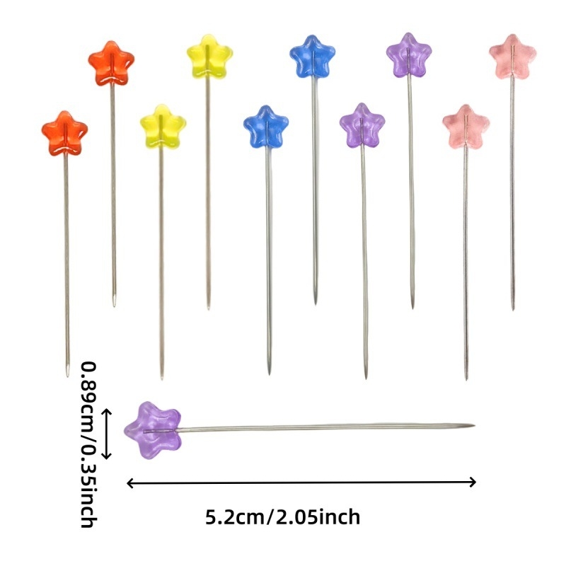 Καρφίτσες με τρισδιάστατο πεντάκτινο αστέρι για χειροποίητα κοσμήματα, λουλούδια και στερέωση περούκας — Jushun; στυλ: κορεατικό, ιαπωνικό, ελαφρύ πολυτελές; Συσκευασία: 100 τεμ/κουτί (270 τεμ/καρτόνι) ή 50 τεμ/κουτί (300 τεμ/καρτόνι); Δοχεία: 1l/2l/3l/5l