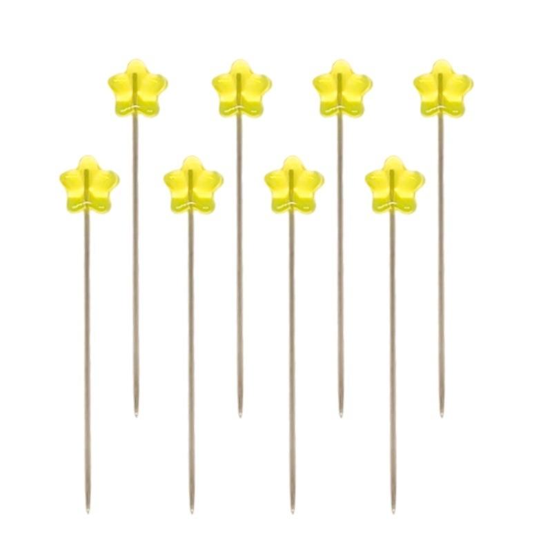 Καρφίτσες με τρισδιάστατο πεντάκτινο αστέρι για χειροποίητα κοσμήματα, λουλούδια και στερέωση περούκας — Jushun; στυλ: κορεατικό, ιαπωνικό, ελαφρύ πολυτελές; Συσκευασία: 100 τεμ/κουτί (270 τεμ/καρτόνι) ή 50 τεμ/κουτί (300 τεμ/καρτόνι); Δοχεία: 1l/2l/3l/5l