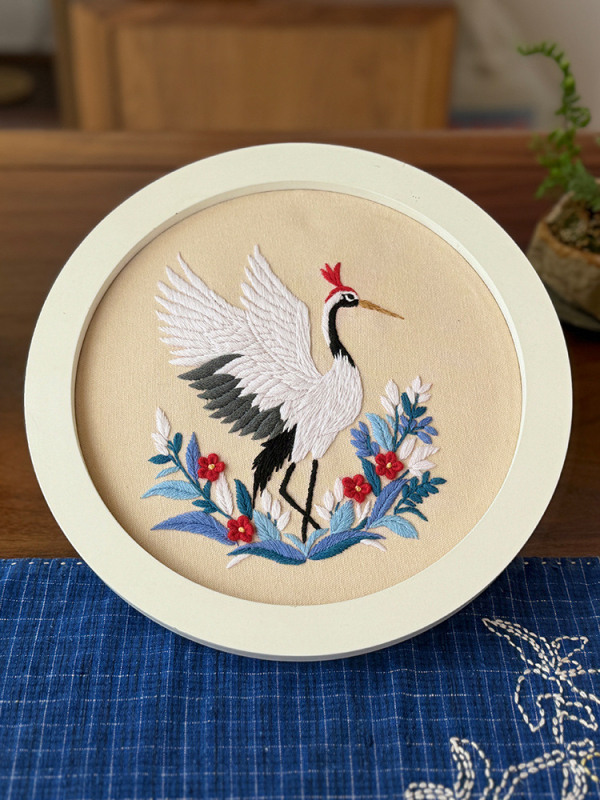 DIY siuvimo rinkinys: Lu siuvinėjimas, nematerialiojo kultūros paveldo, kinų stiliaus 3D audinio siuvinėjimas su paukščio motyvu